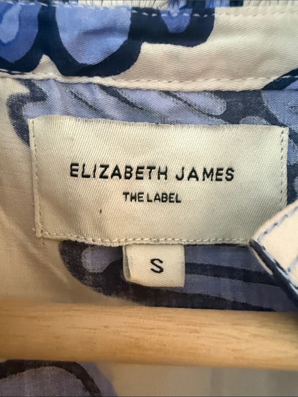 Elizabeth and James Cream Maxi Dress with Blue Floral Print - Picture 4 of 9